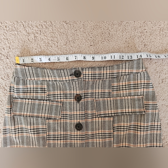 Urban Outfitters Size Small Plaid Button-Front Skirt - Picture 3 of 5